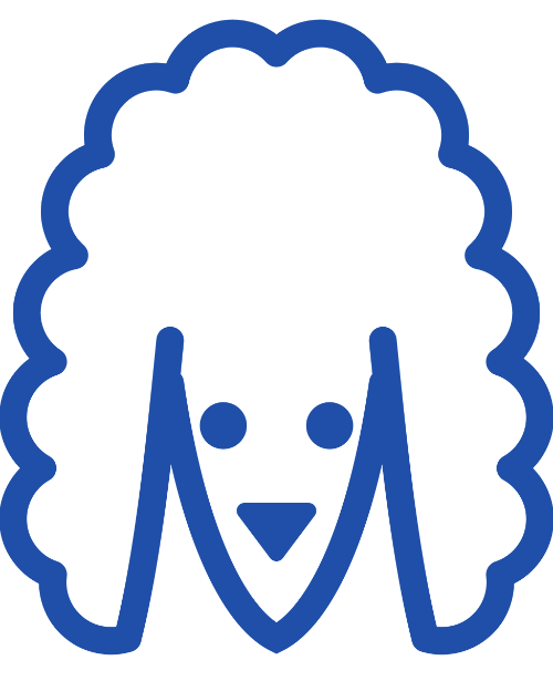 good boy club poodle mark, cobalt