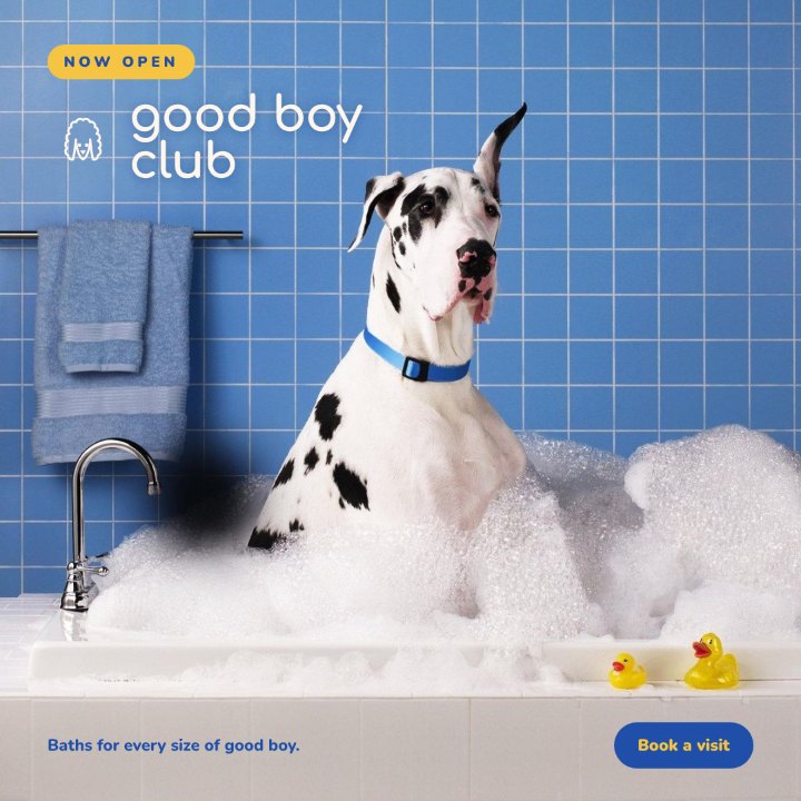 good boy club Instagram post: Now open