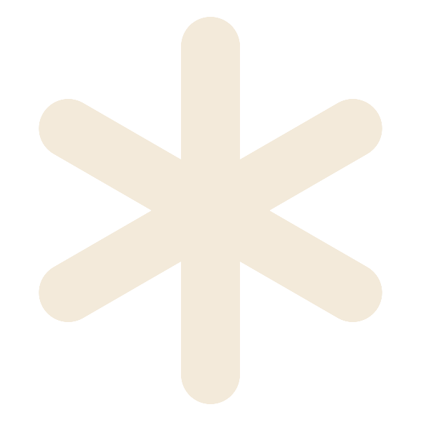 Out There asterisk, cream
