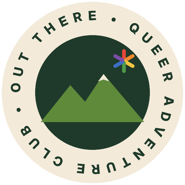 Out There park badge, cream