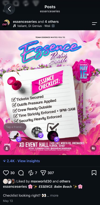 Event checklist flyer