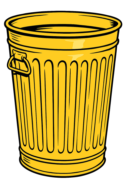 TRSH Magazine trash can icon