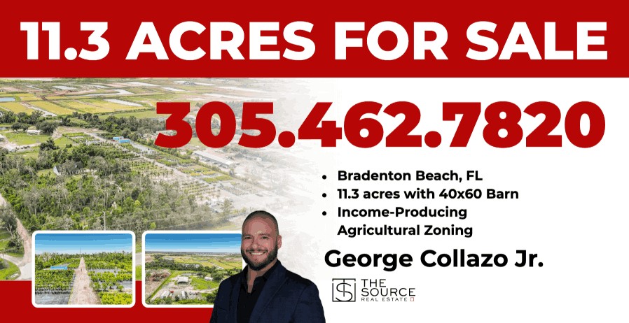 11.3 acres for sale 8x4 sign